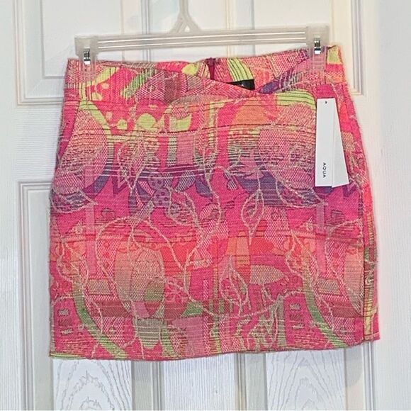 Aqua Neon Print Skirt Size XS - Picture 1 of 12